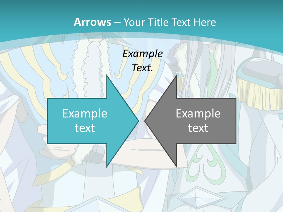 A Couple Of Anime Characters Standing Next To Each Other PowerPoint Template