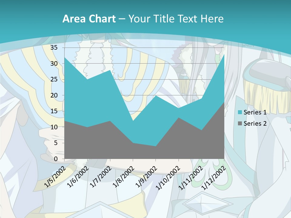 A Couple Of Anime Characters Standing Next To Each Other PowerPoint Template
