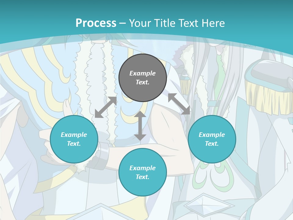 A Couple Of Anime Characters Standing Next To Each Other PowerPoint Template
