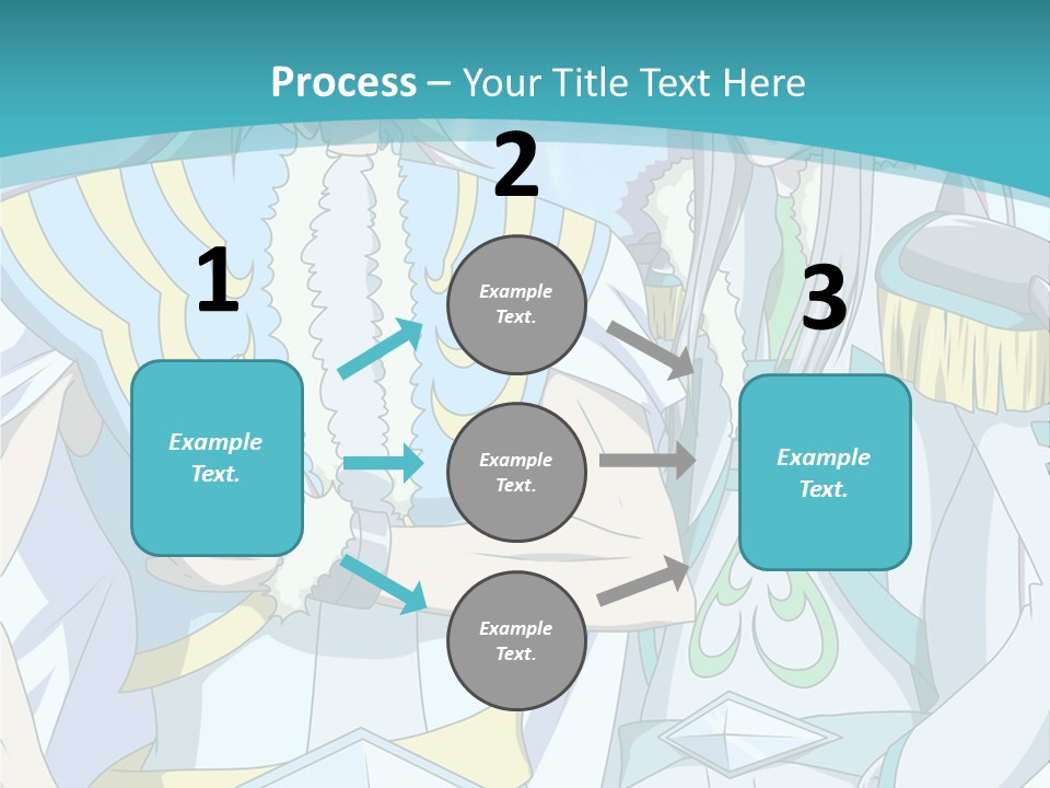 A Couple Of Anime Characters Standing Next To Each Other PowerPoint Template