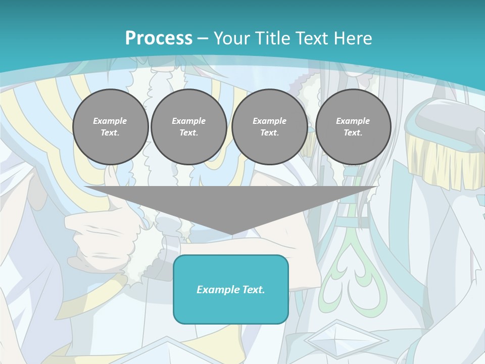 A Couple Of Anime Characters Standing Next To Each Other PowerPoint Template