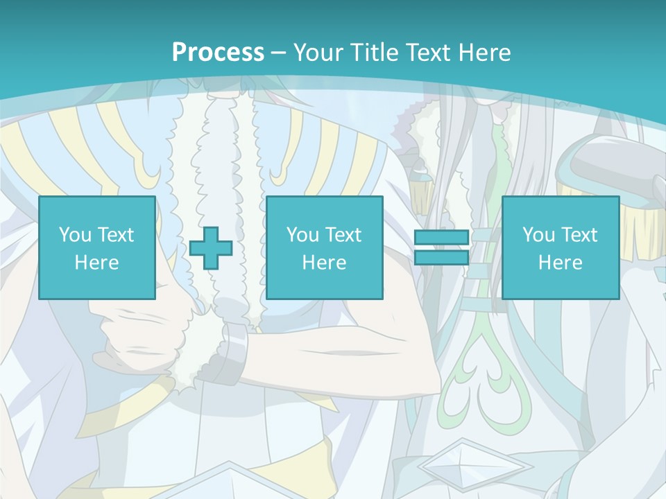 A Couple Of Anime Characters Standing Next To Each Other PowerPoint Template