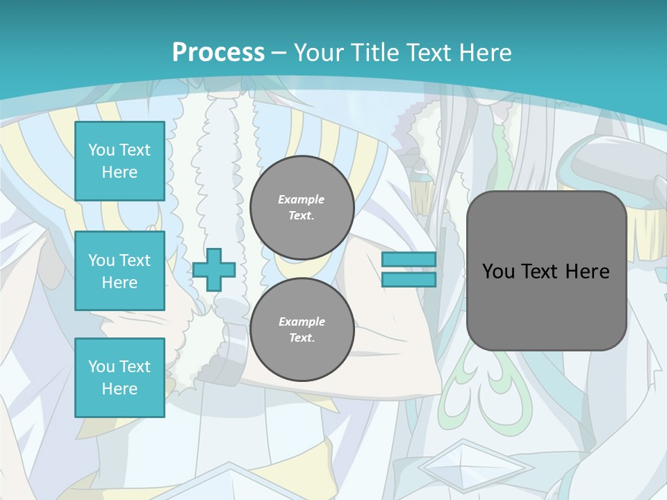 A Couple Of Anime Characters Standing Next To Each Other PowerPoint Template