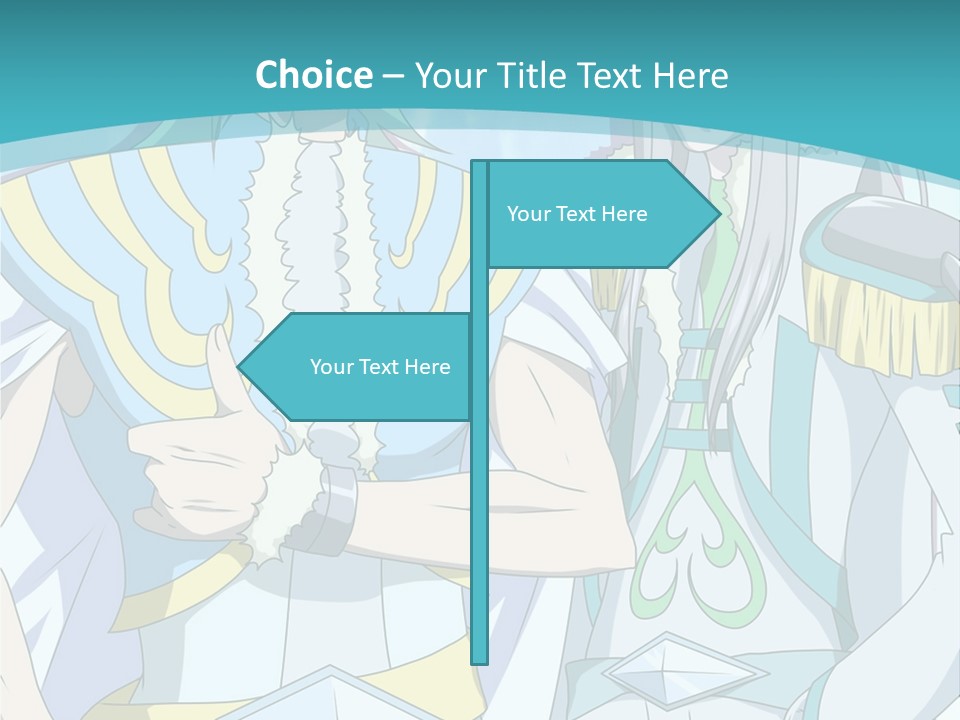 A Couple Of Anime Characters Standing Next To Each Other PowerPoint Template