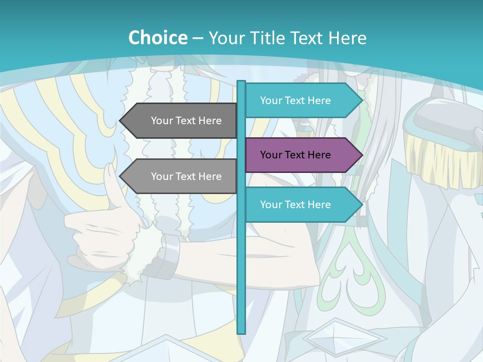 A Couple Of Anime Characters Standing Next To Each Other PowerPoint Template