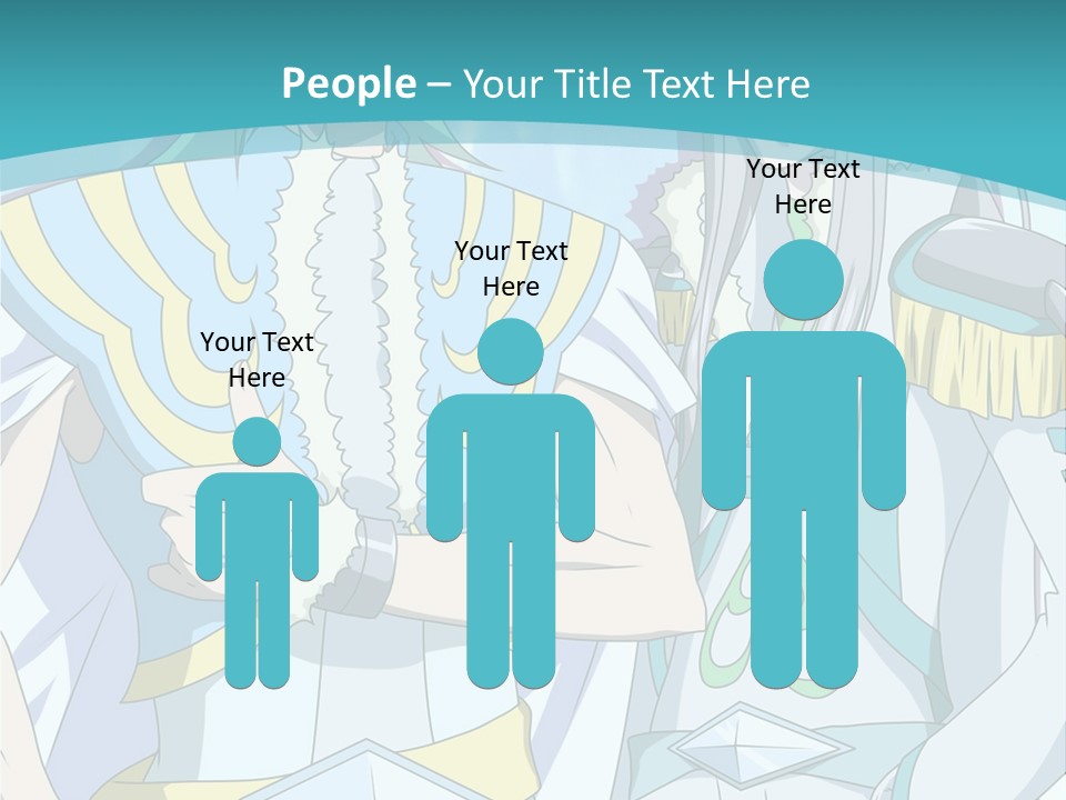 A Couple Of Anime Characters Standing Next To Each Other PowerPoint Template