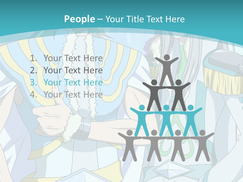 A Couple Of Anime Characters Standing Next To Each Other PowerPoint Template