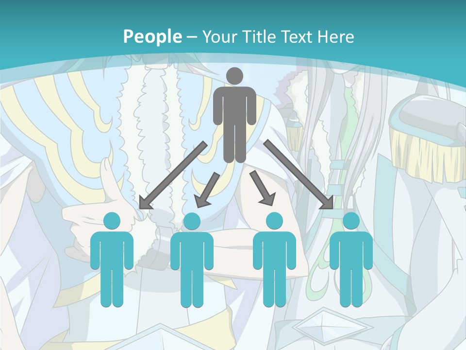 A Couple Of Anime Characters Standing Next To Each Other PowerPoint Template