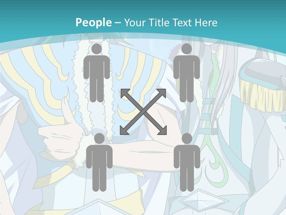 A Couple Of Anime Characters Standing Next To Each Other PowerPoint Template