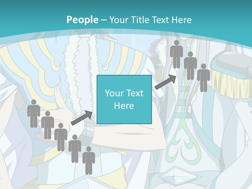 A Couple Of Anime Characters Standing Next To Each Other PowerPoint Template