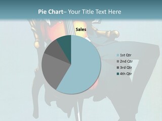 A Man Sitting On Top Of A Chair Holding A Cello PowerPoint Template