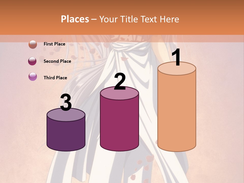 A Woman In A White Dress Holding A Flower PowerPoint Template