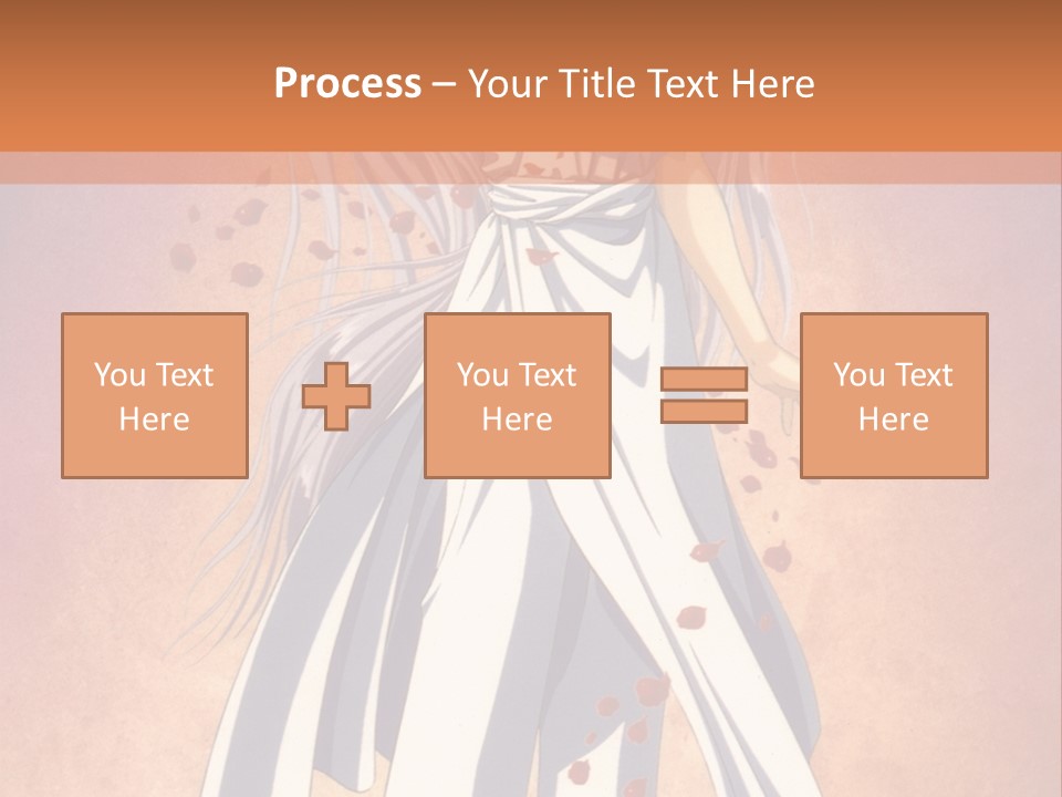 A Woman In A White Dress Holding A Flower PowerPoint Template