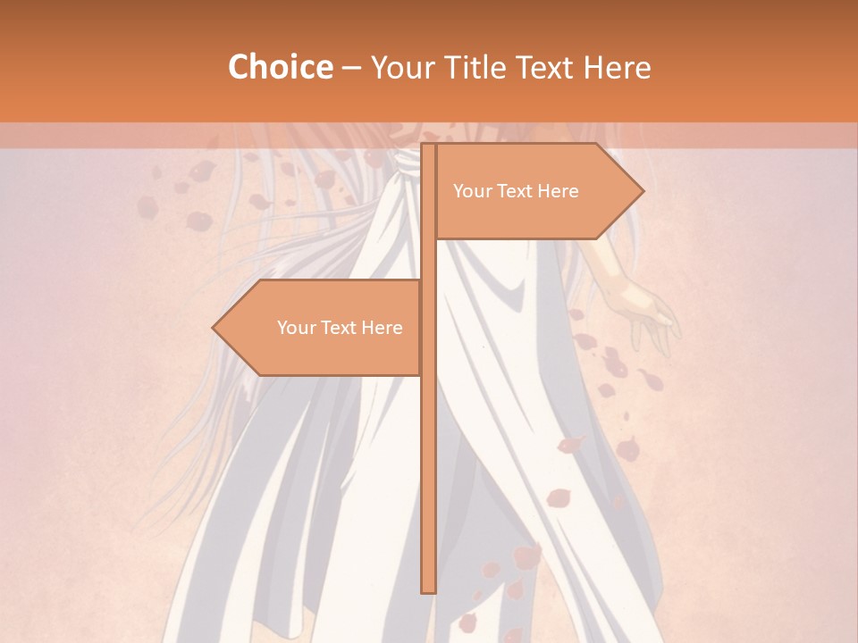 A Woman In A White Dress Holding A Flower PowerPoint Template