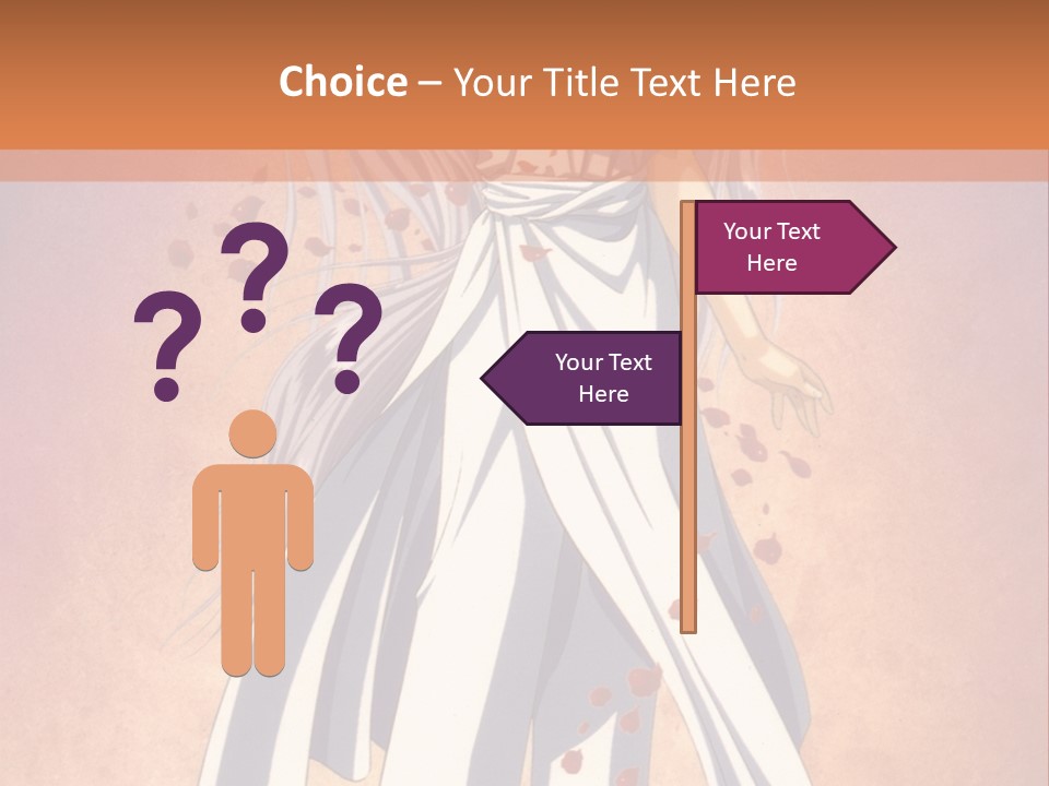 A Woman In A White Dress Holding A Flower PowerPoint Template