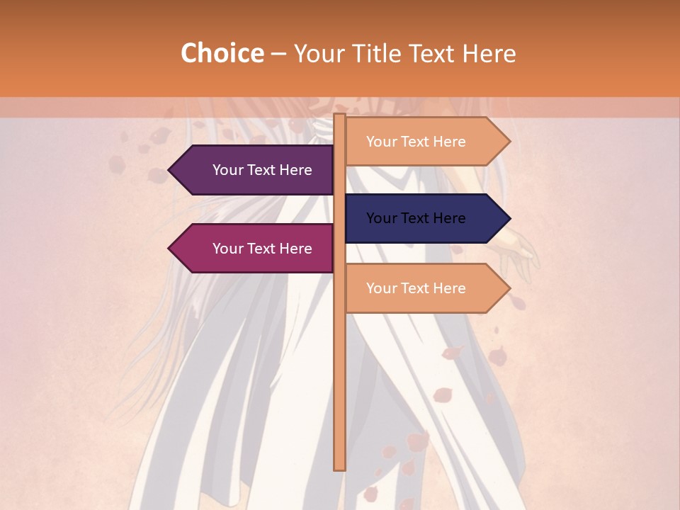 A Woman In A White Dress Holding A Flower PowerPoint Template