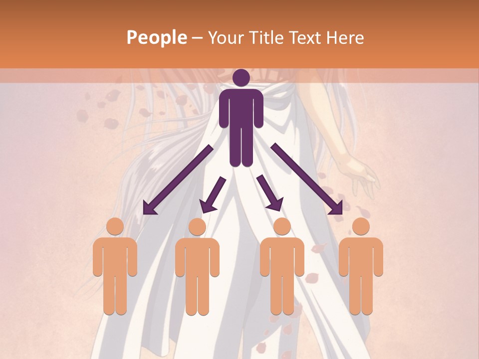 A Woman In A White Dress Holding A Flower PowerPoint Template