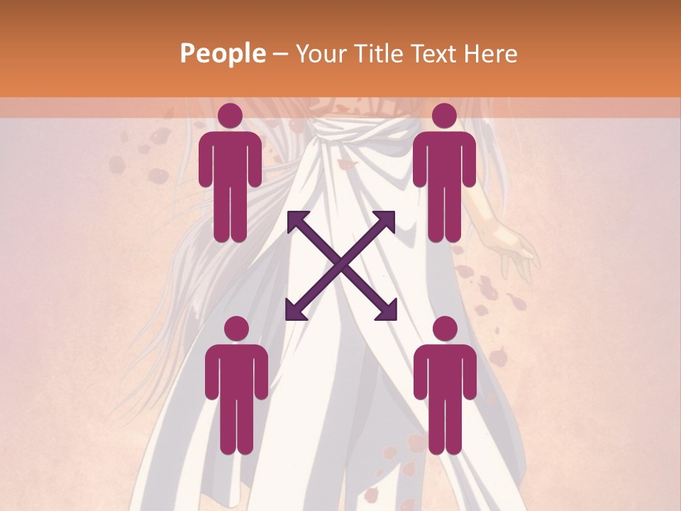 A Woman In A White Dress Holding A Flower PowerPoint Template