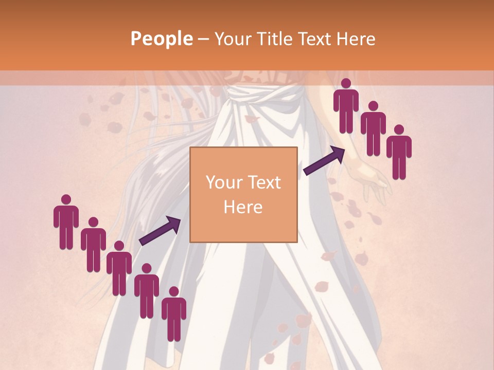 A Woman In A White Dress Holding A Flower PowerPoint Template