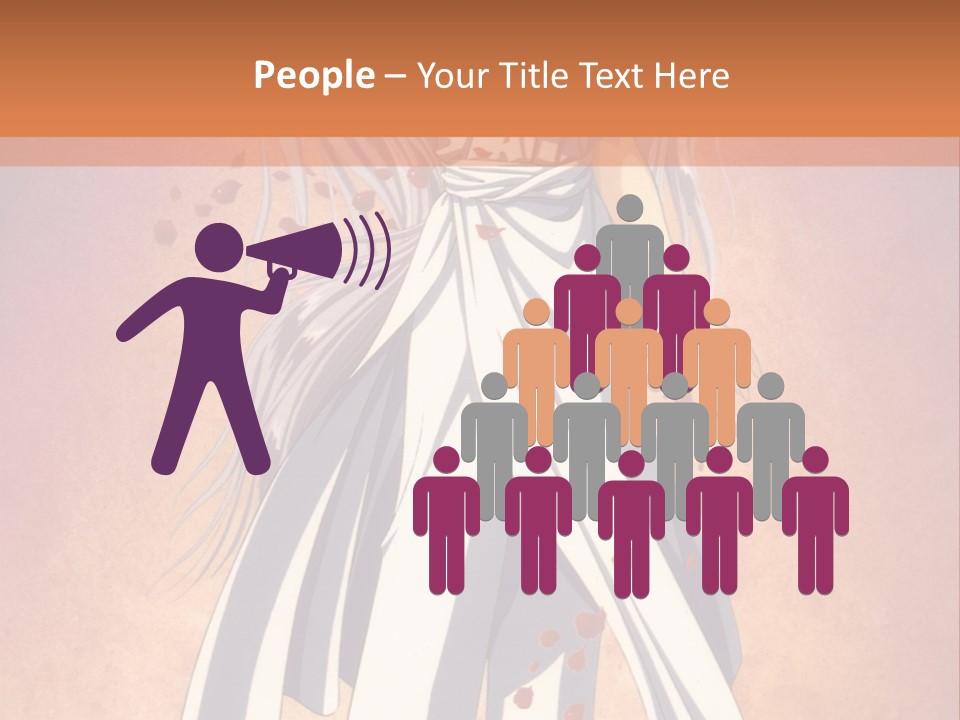 A Woman In A White Dress Holding A Flower PowerPoint Template