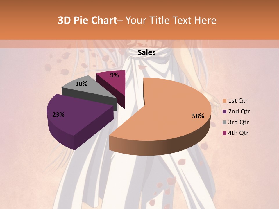 A Woman In A White Dress Holding A Flower PowerPoint Template