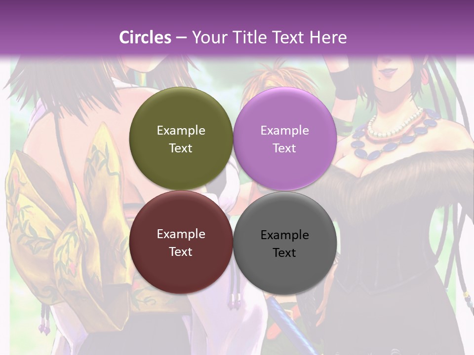 A Group Of Women Standing Next To Each Other PowerPoint Template