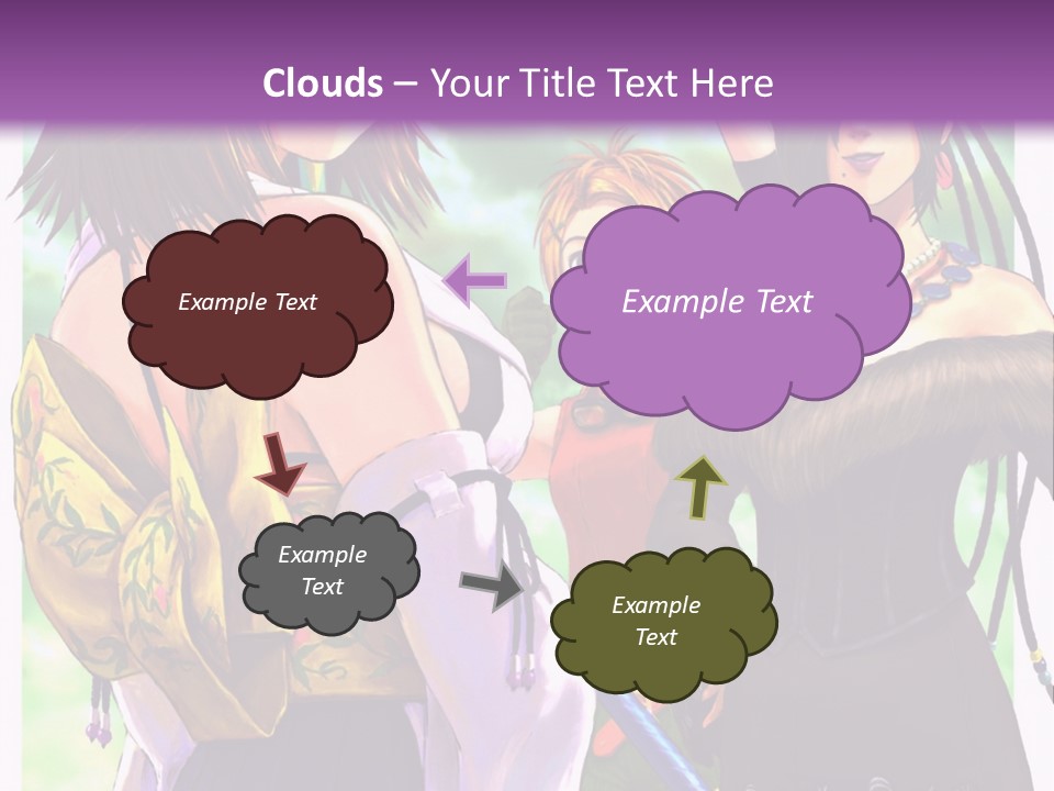 A Group Of Women Standing Next To Each Other PowerPoint Template