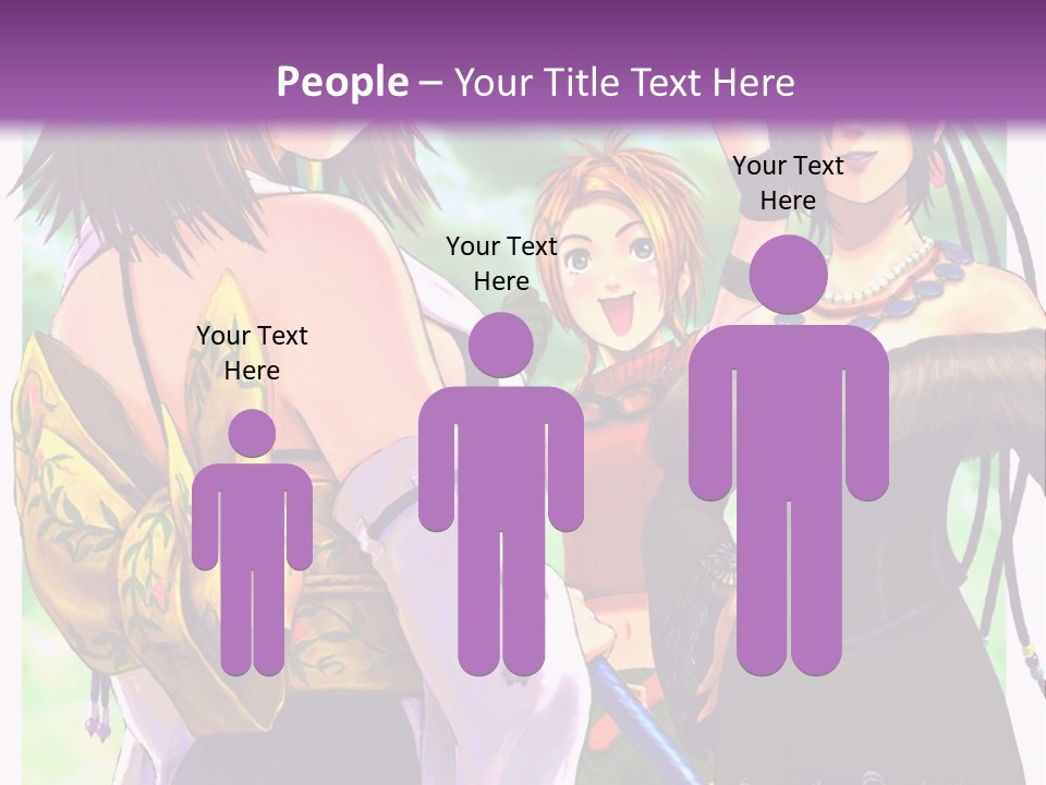 A Group Of Women Standing Next To Each Other PowerPoint Template