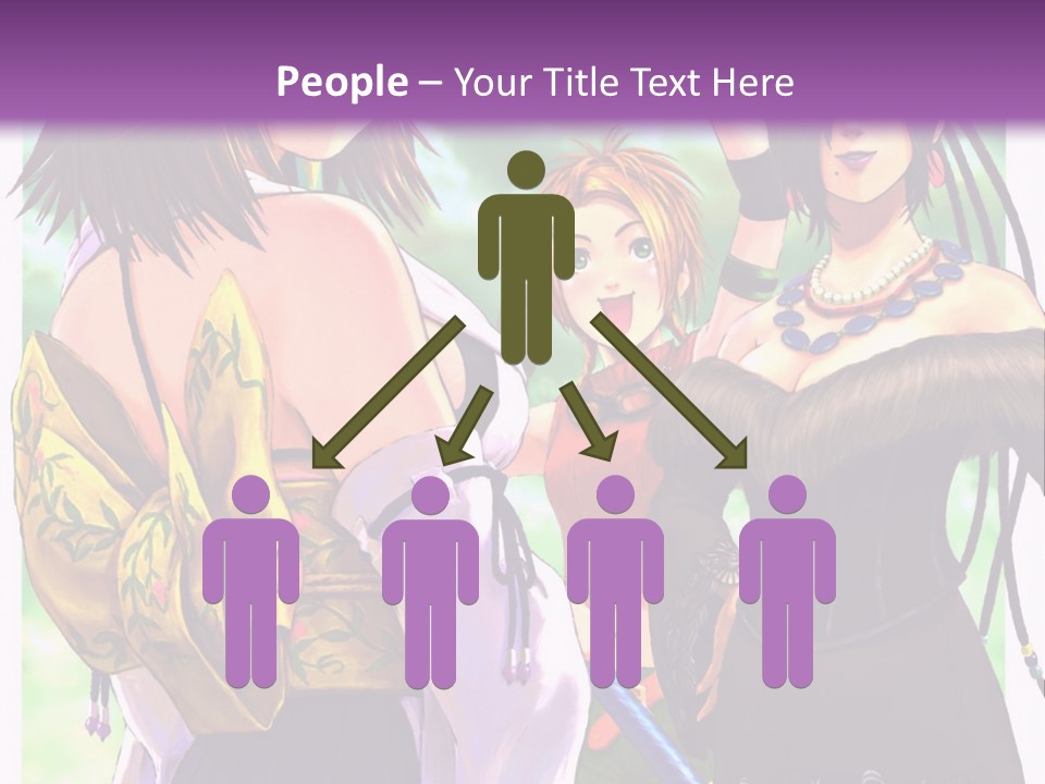 A Group Of Women Standing Next To Each Other PowerPoint Template