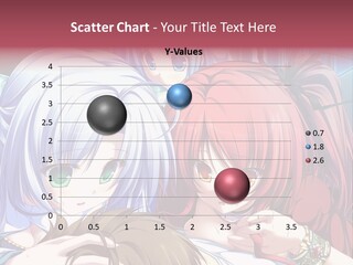 A Group Of Anime Girls Standing Next To Each Other PowerPoint Template