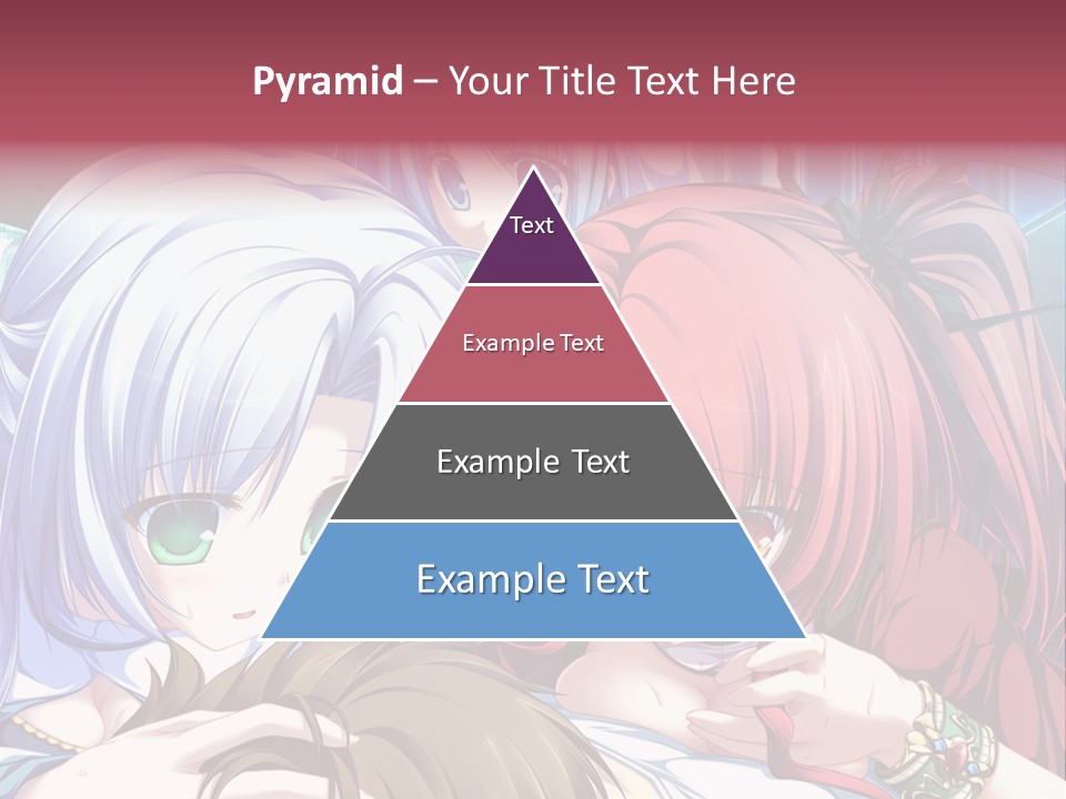 A Group Of Anime Girls Standing Next To Each Other PowerPoint Template