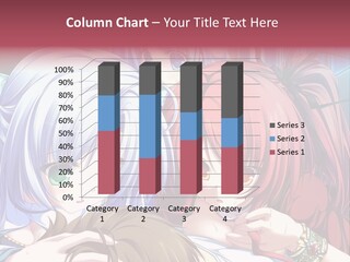 A Group Of Anime Girls Standing Next To Each Other PowerPoint Template