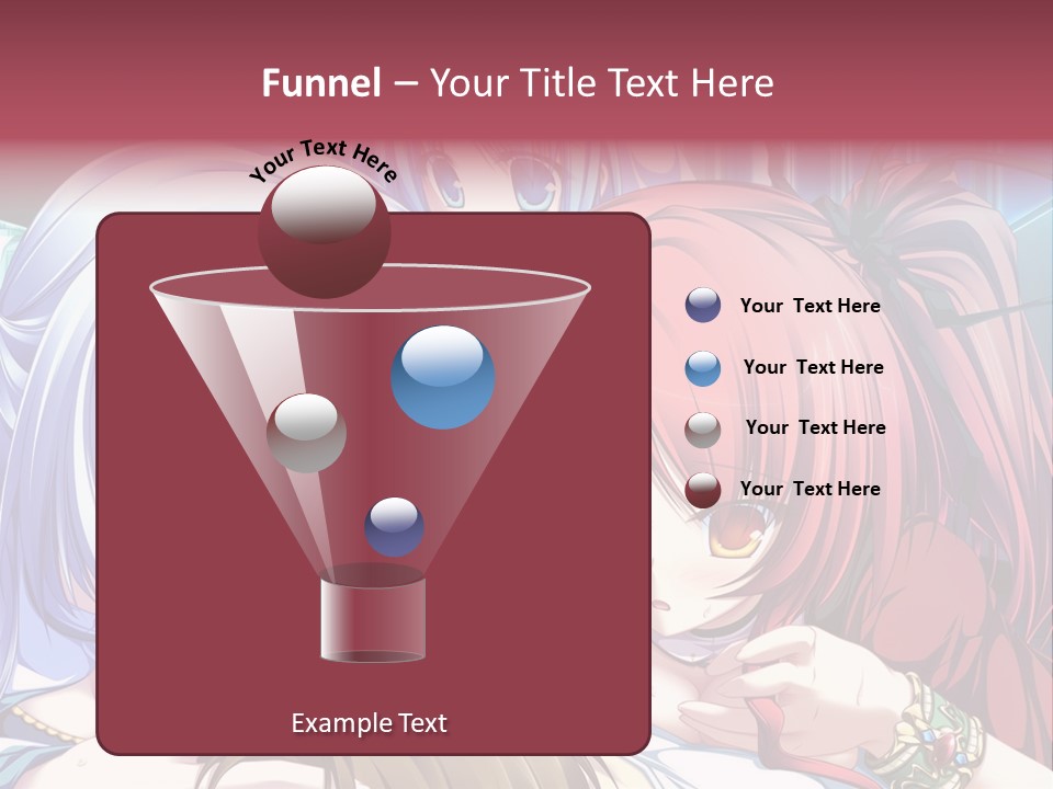 A Group Of Anime Girls Standing Next To Each Other PowerPoint Template