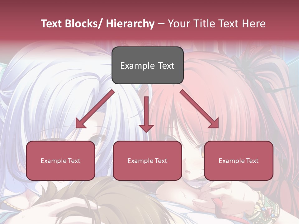 A Group Of Anime Girls Standing Next To Each Other PowerPoint Template