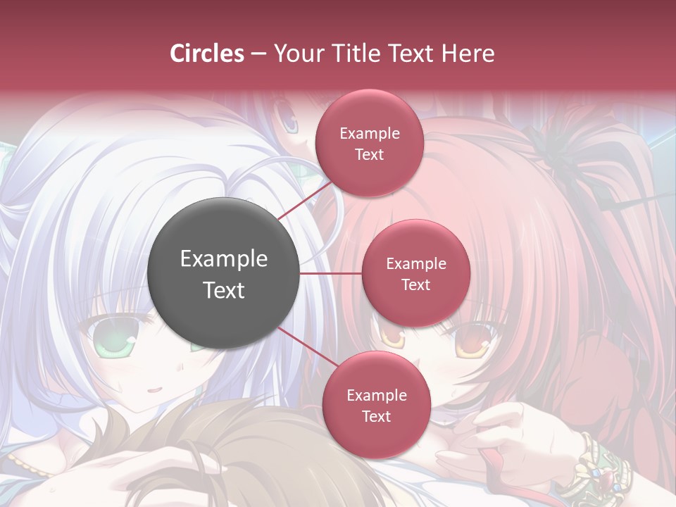 A Group Of Anime Girls Standing Next To Each Other PowerPoint Template