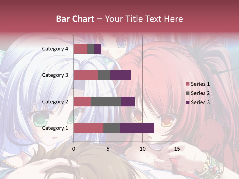 A Group Of Anime Girls Standing Next To Each Other PowerPoint Template