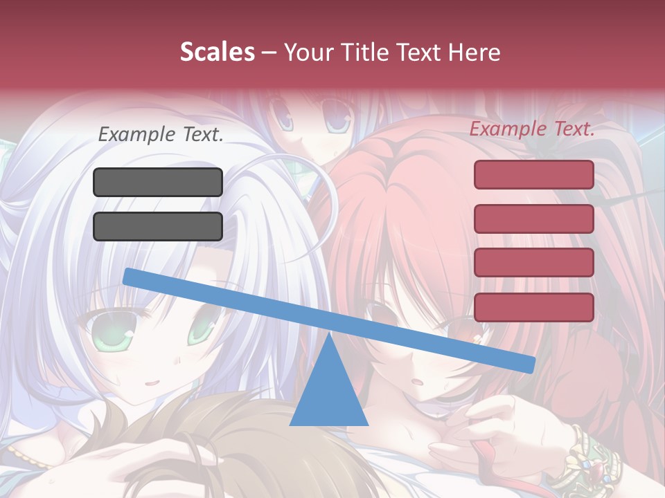 A Group Of Anime Girls Standing Next To Each Other PowerPoint Template