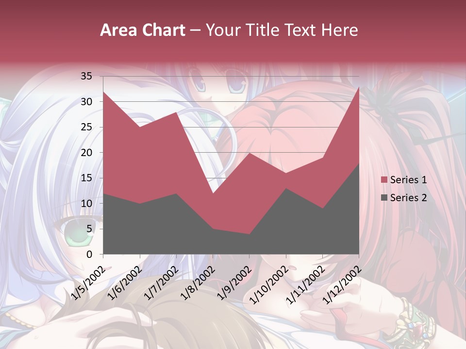A Group Of Anime Girls Standing Next To Each Other PowerPoint Template