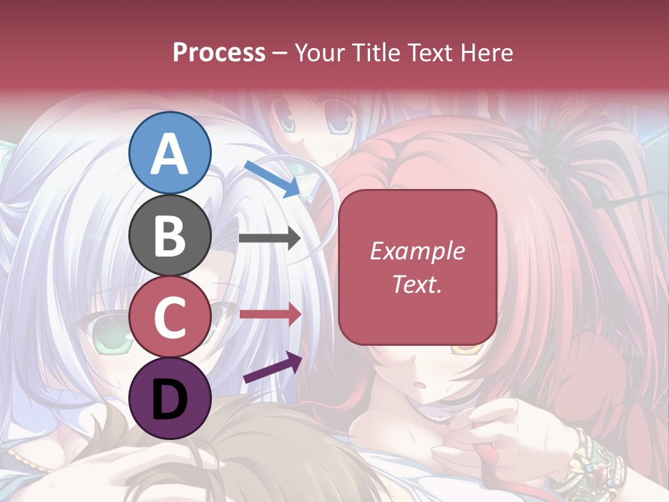 A Group Of Anime Girls Standing Next To Each Other PowerPoint Template
