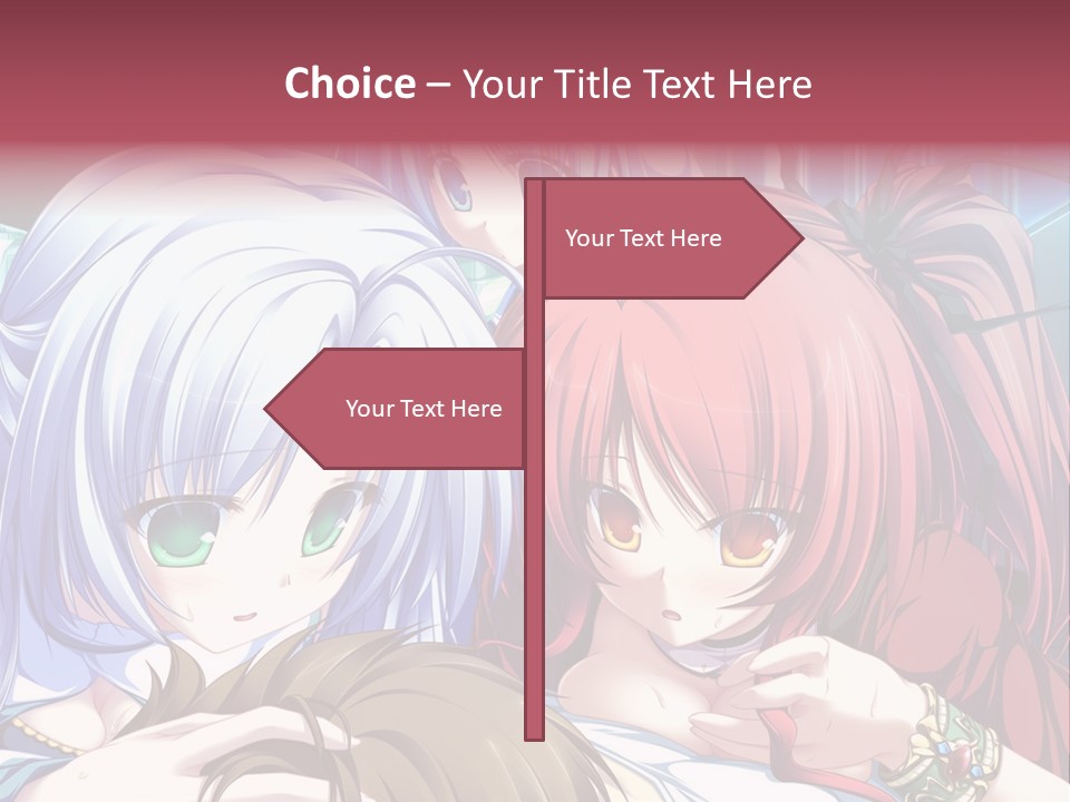 A Group Of Anime Girls Standing Next To Each Other PowerPoint Template