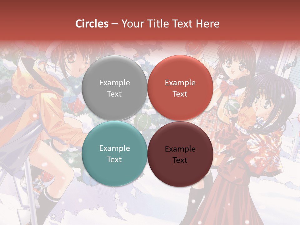 A Group Of People Standing In Front Of A Christmas Tree PowerPoint Template