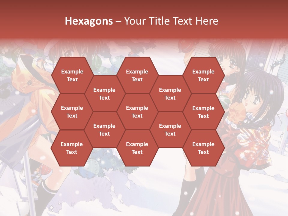 A Group Of People Standing In Front Of A Christmas Tree PowerPoint Template