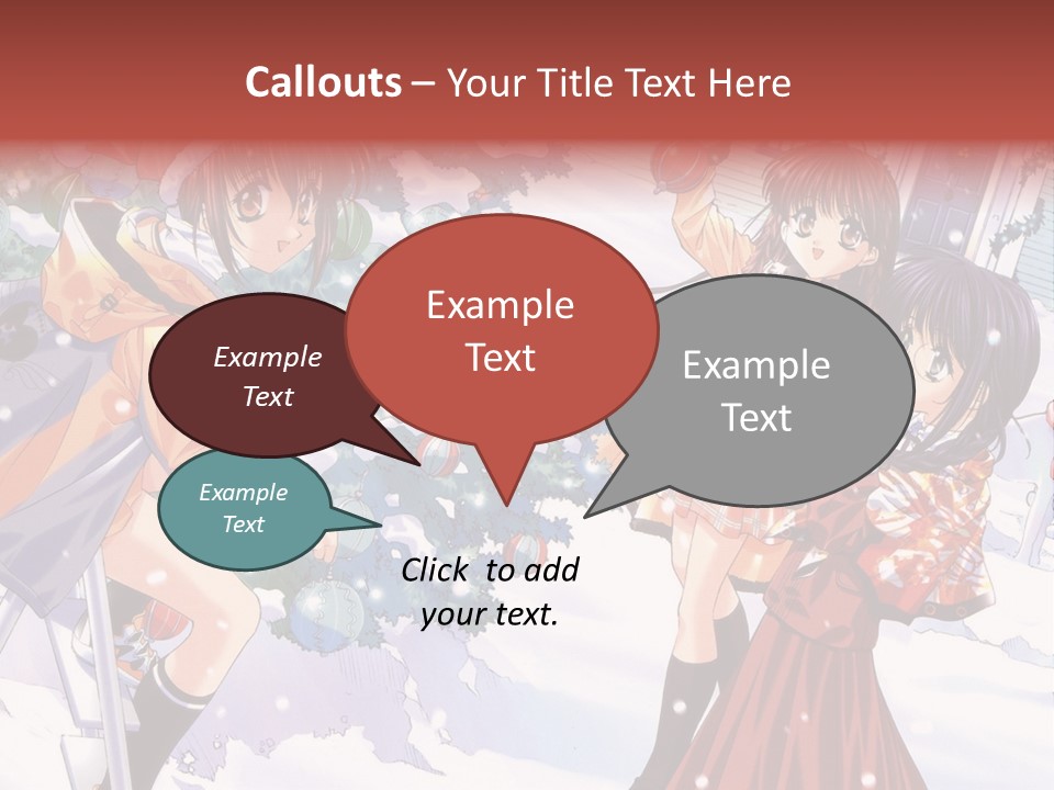 A Group Of People Standing In Front Of A Christmas Tree PowerPoint Template