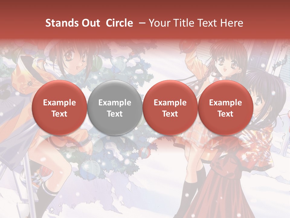 A Group Of People Standing In Front Of A Christmas Tree PowerPoint Template