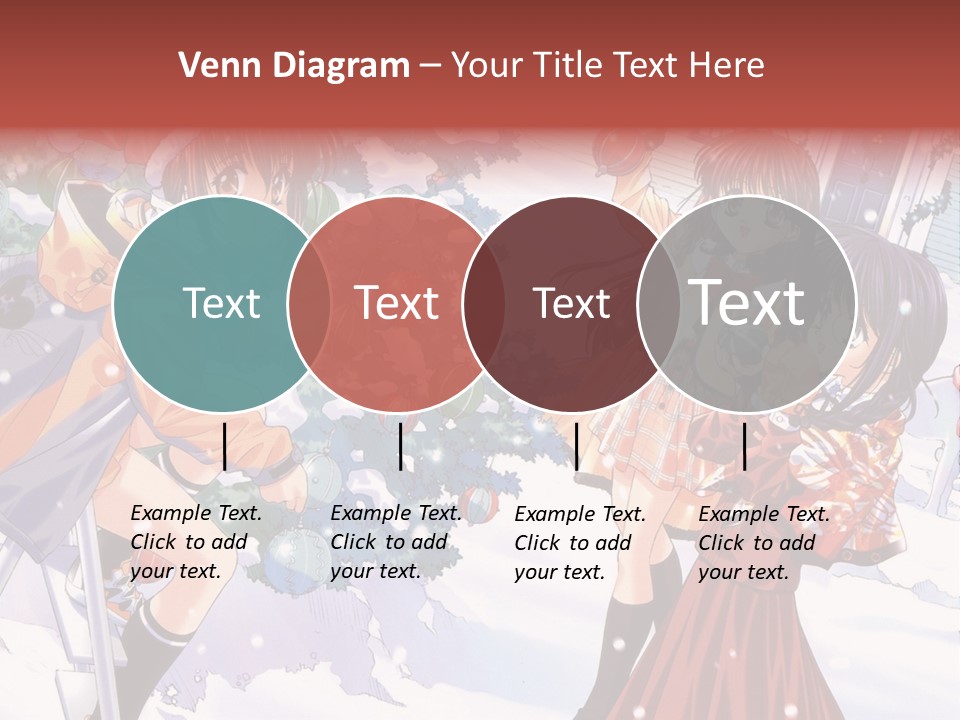 A Group Of People Standing In Front Of A Christmas Tree PowerPoint Template