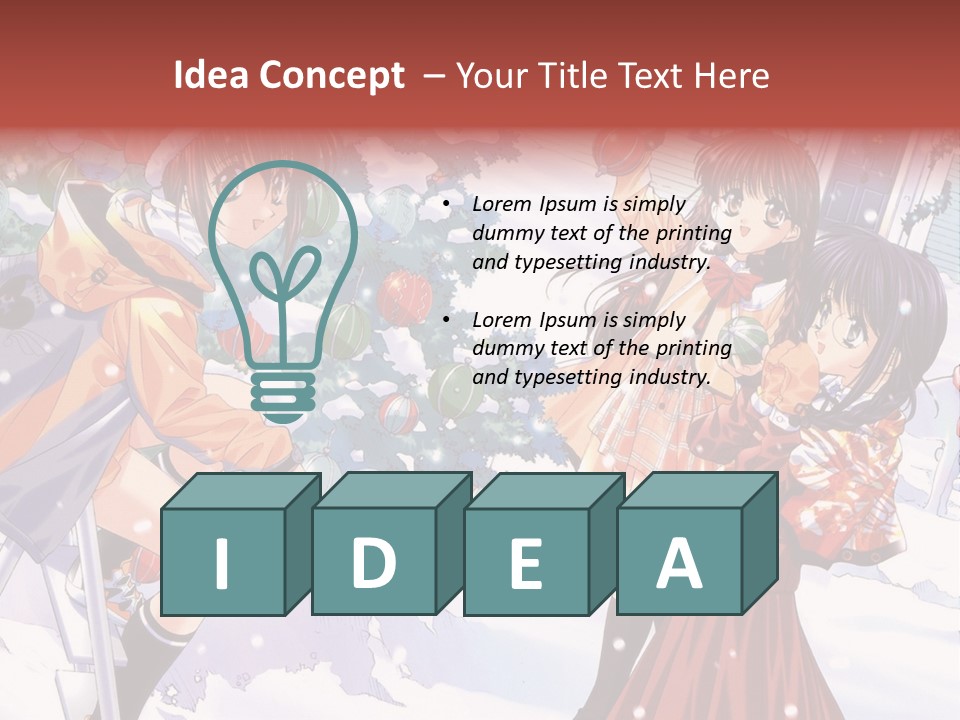 A Group Of People Standing In Front Of A Christmas Tree PowerPoint Template