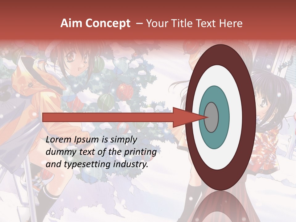 A Group Of People Standing In Front Of A Christmas Tree PowerPoint Template