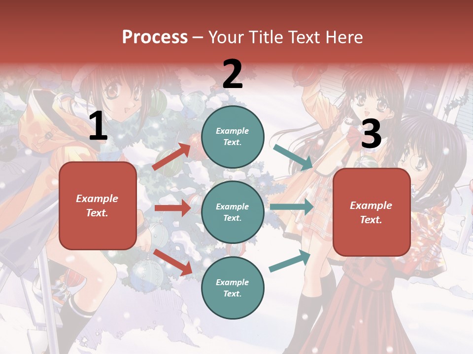 A Group Of People Standing In Front Of A Christmas Tree PowerPoint Template