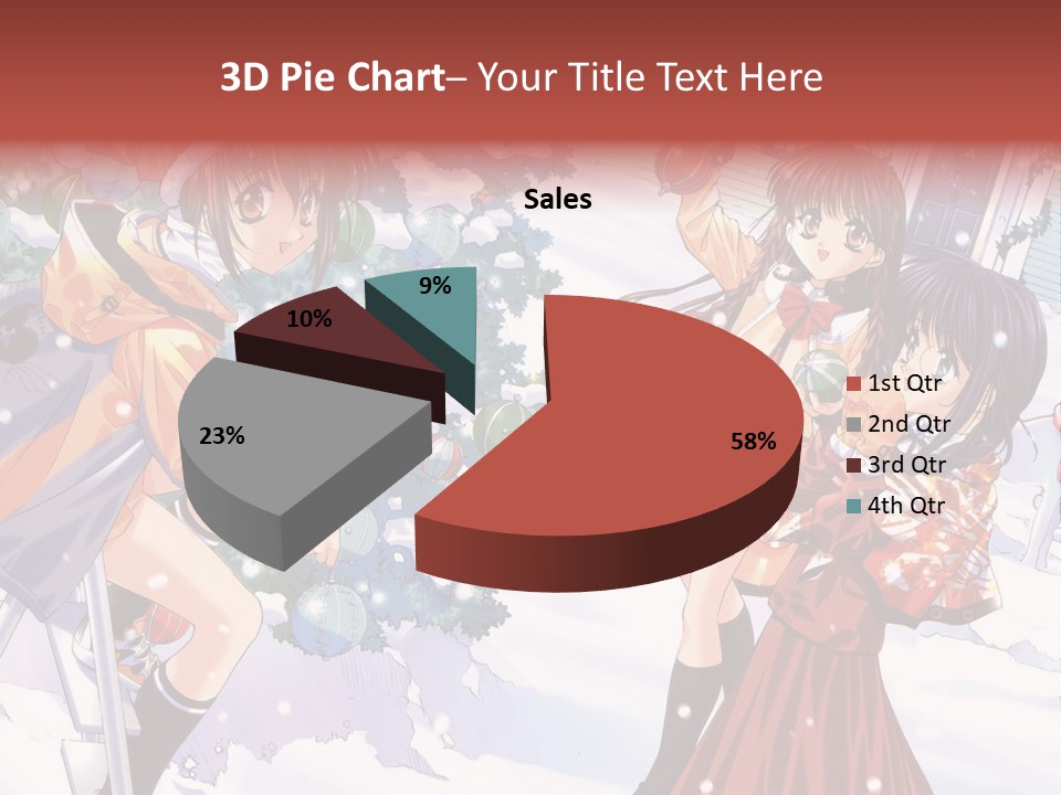 A Group Of People Standing In Front Of A Christmas Tree PowerPoint Template