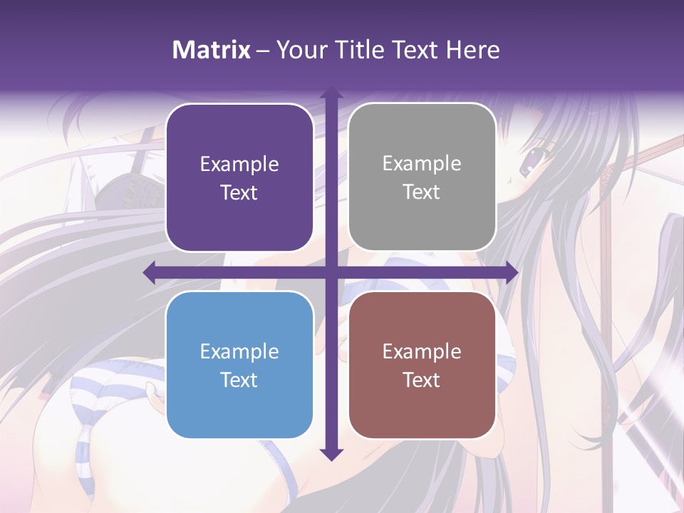 A Woman With Long Hair And Purple Eyes Is Posing For A Picture PowerPoint Template